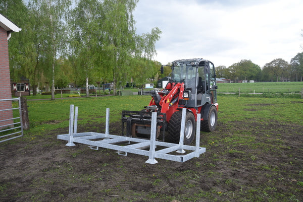 Verzwaarde stapelbok voor rijplaten 300 x 100 cm